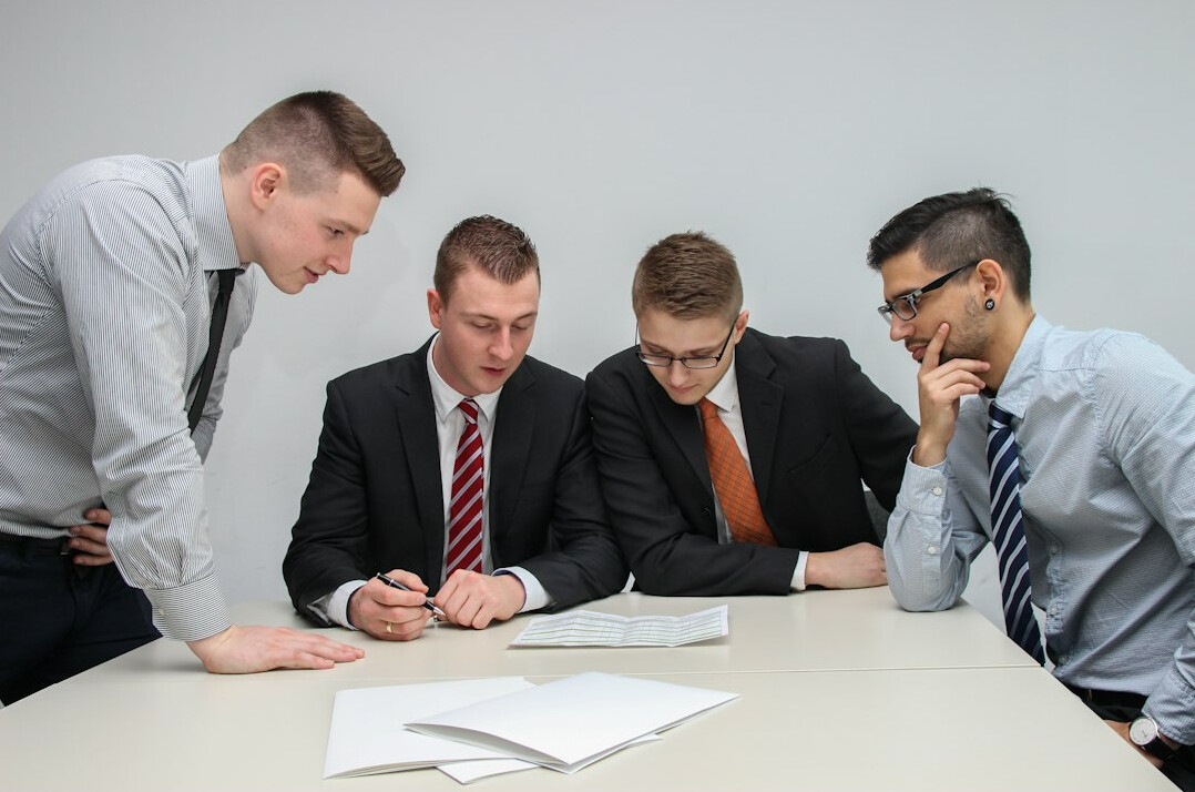 team using green files